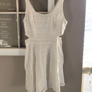 White cutout dress